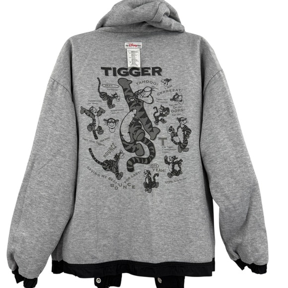 Disney Store Tigger Jacket Mens Hooded Windbreaker Embroidered Size Medium - Picture 5 of 8